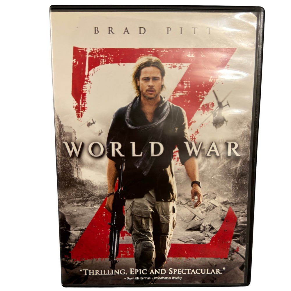 World War Z DVD 2013 Brad Pitt Action Horror Thriller Movie Widescreen PG-13